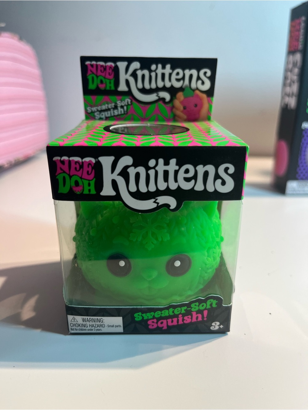 Knittens Sweater-Soft Squish Toy - Green